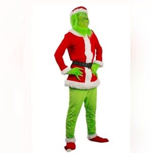 Grinch costume 6 Pieces for Christmas and holiday events Size L